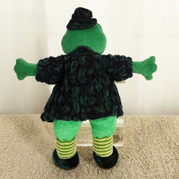 Small Leprechaun Frog O'Toole, 7.5" Standing Plush Toy Doll Figure, Russ Berrie - Picture 3 of 9